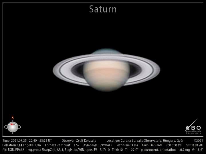 42 perc, 0,8 millió kép – célpont a Szaturnusz