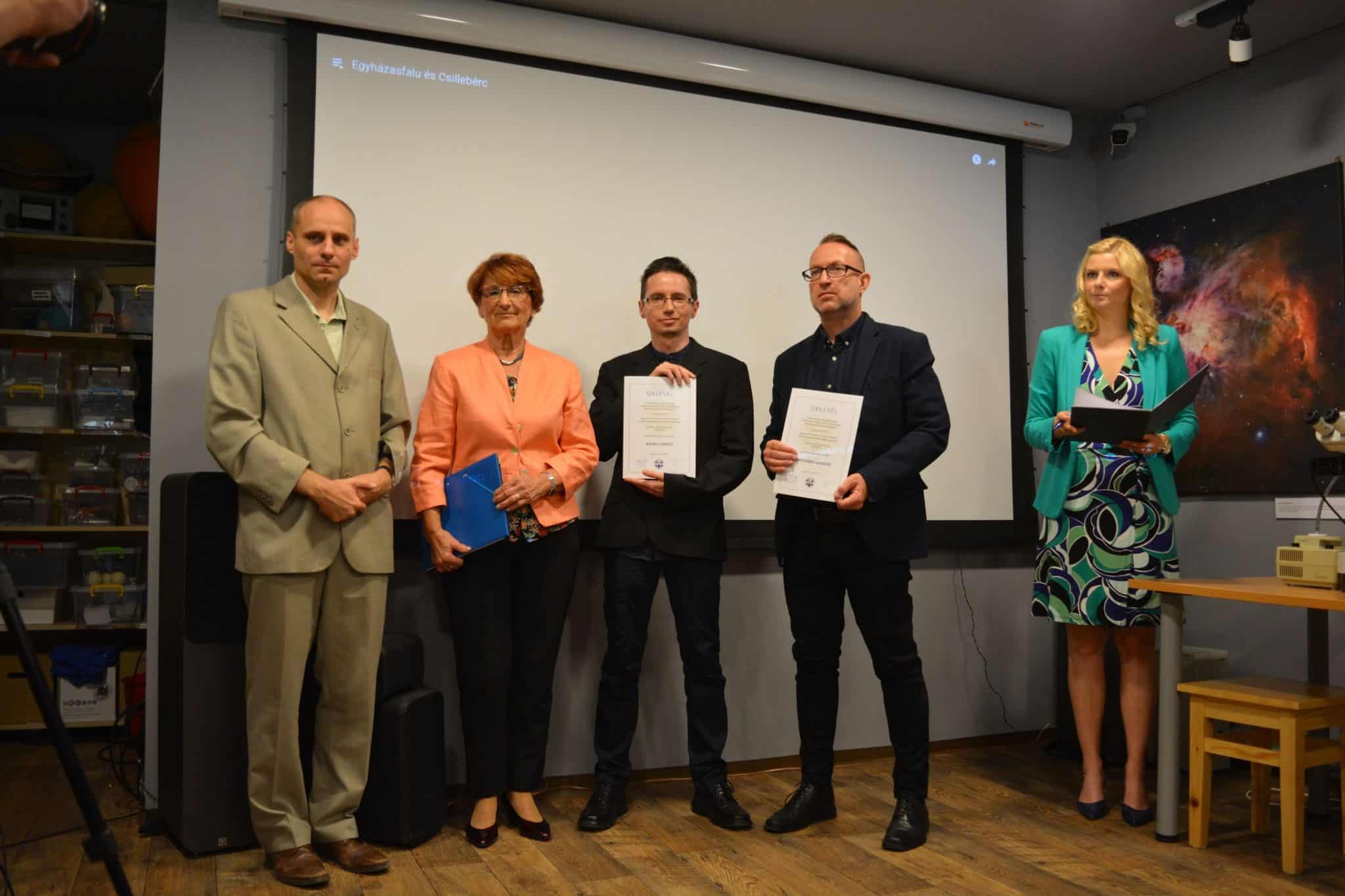 A Juhari Zsuzsanna-díj elismerő oklevelét vehette át a Planetology.hu portál